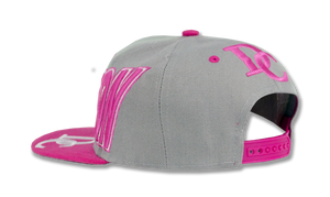 Washington DC Snapback Embroidered Baseball Cap Charcoal/Pink