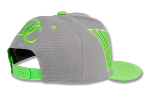 Washington DC Snapback Embroidered Baseball Cap Charcoal/Lime Green