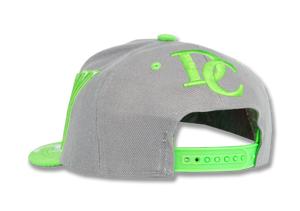 Washington DC Snapback Embroidered Baseball Cap Charcoal/Lime Green