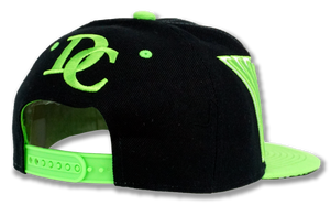 Washington DC Snapback Embroidered Baseball Cap Black/Lime