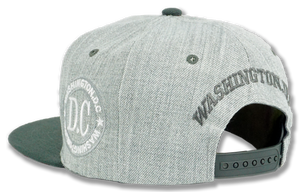 Washington DC Snapback Embroidered Baseball Cap Grey/Charcoal