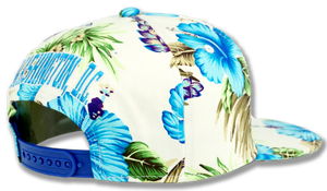 Washington DC Snapback Embroidered Baseball Cap Floral Turquoise