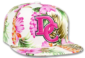 Washington DC Snapback Embroidered Baseball Cap Floral Pink