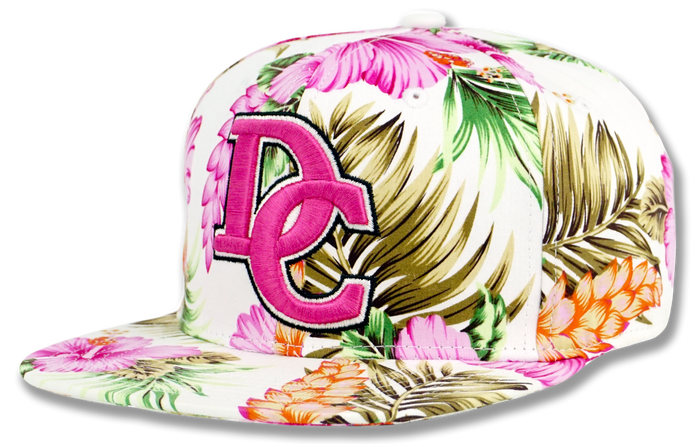 Washington DC Snapback Embroidered Baseball Cap Floral Pink