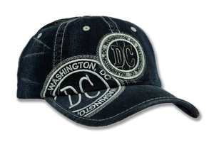 Washington DC Embroidered Dark Denim Baseball Cap