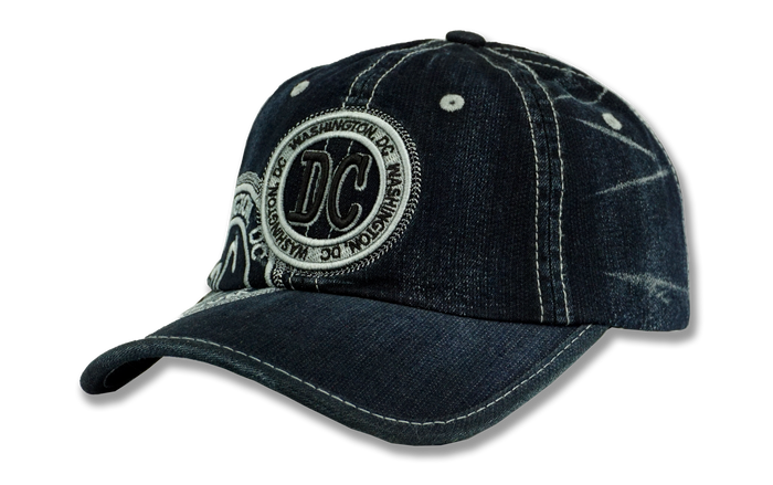 Washington DC Embroidered Dark Denim Baseball Cap