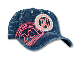 Washington DC Embroidered Denim Baseball Cap