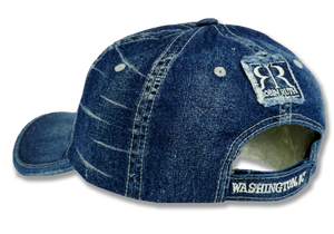 Washington DC Embroidered Denim Baseball Cap