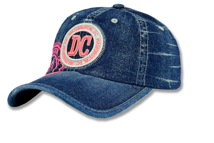 Washington DC Embroidered Denim Baseball Cap