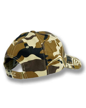 Washington DC Embroidered Baseball Cap Camouflage Brown