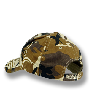 Washington DC Embroidered Baseball Cap Camouflage Brown