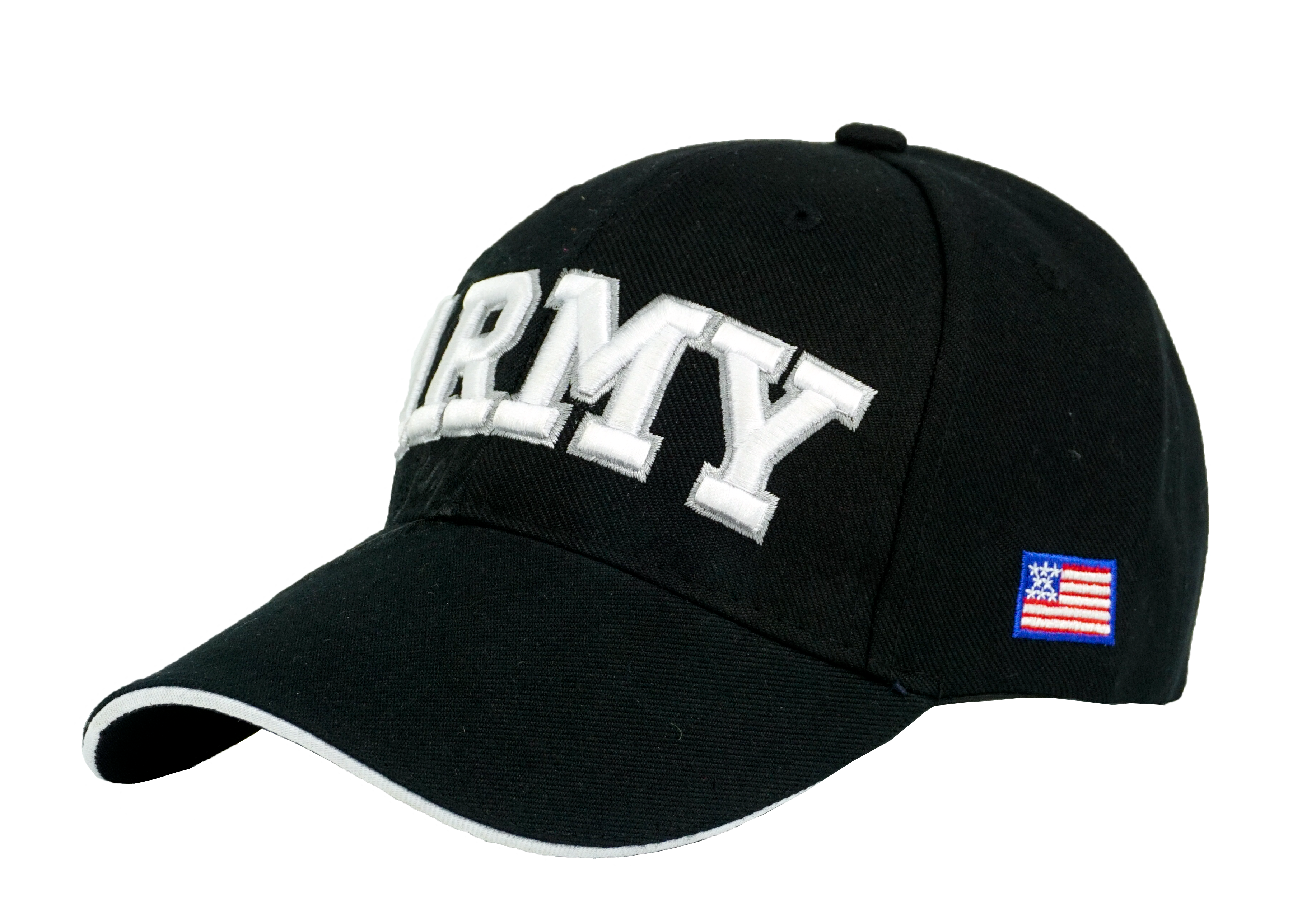 US Army Embossed and Embroidered Baseball Cap Black