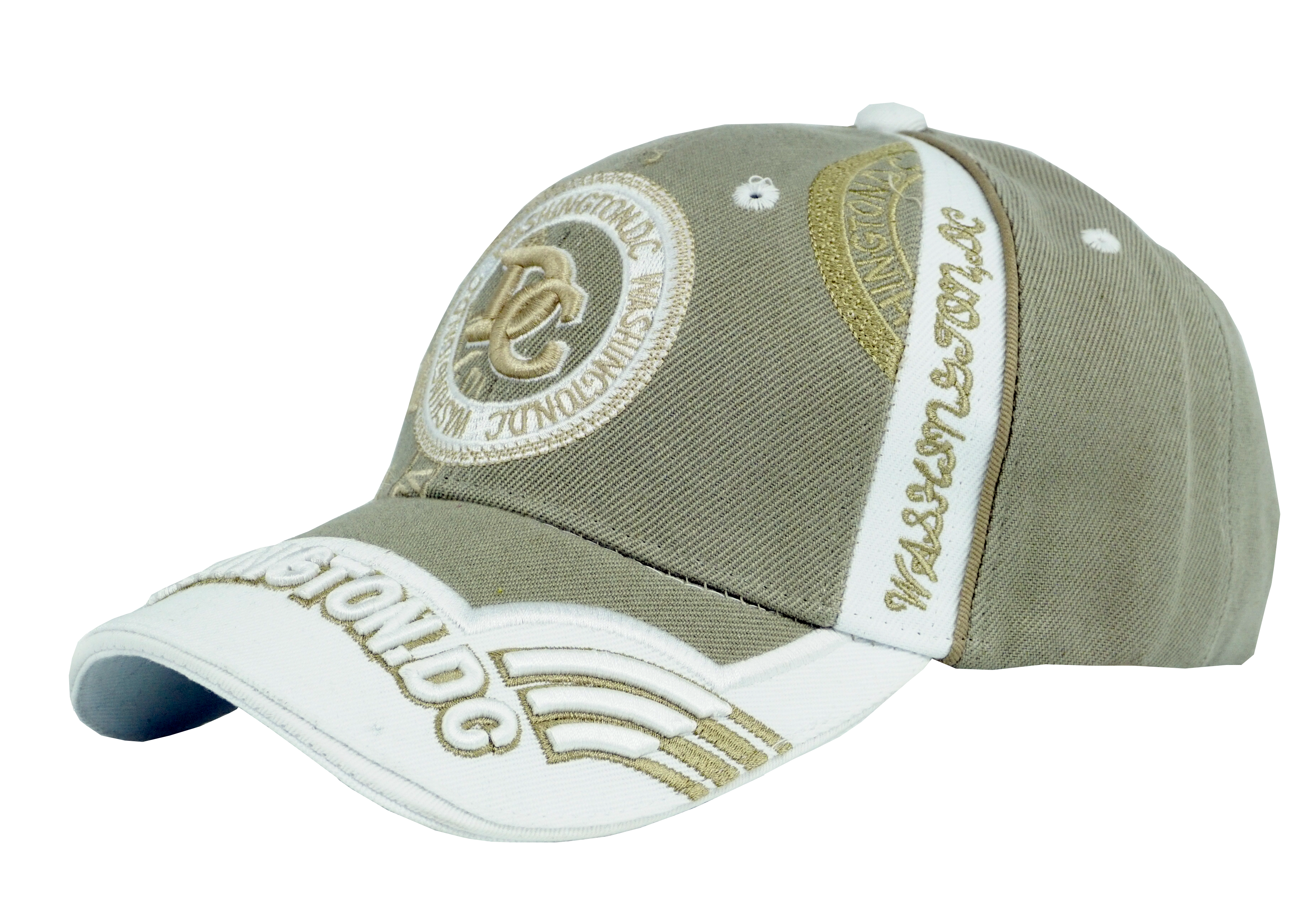Washington DC Embroidered Baseball Cap Khaki