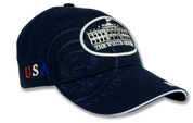 The White House Embroidered Baseball Cap Navy Blue