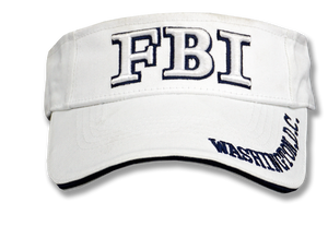 FBI 3D embroidered Visor White