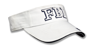 FBI 3D embroidered Visor White