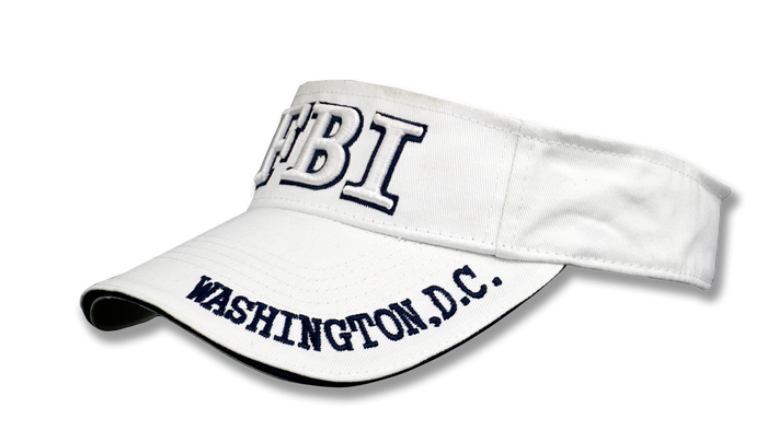 FBI 3D embroidered Visor White