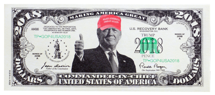 2018 Donald Trump Red Hat Dollar Bill