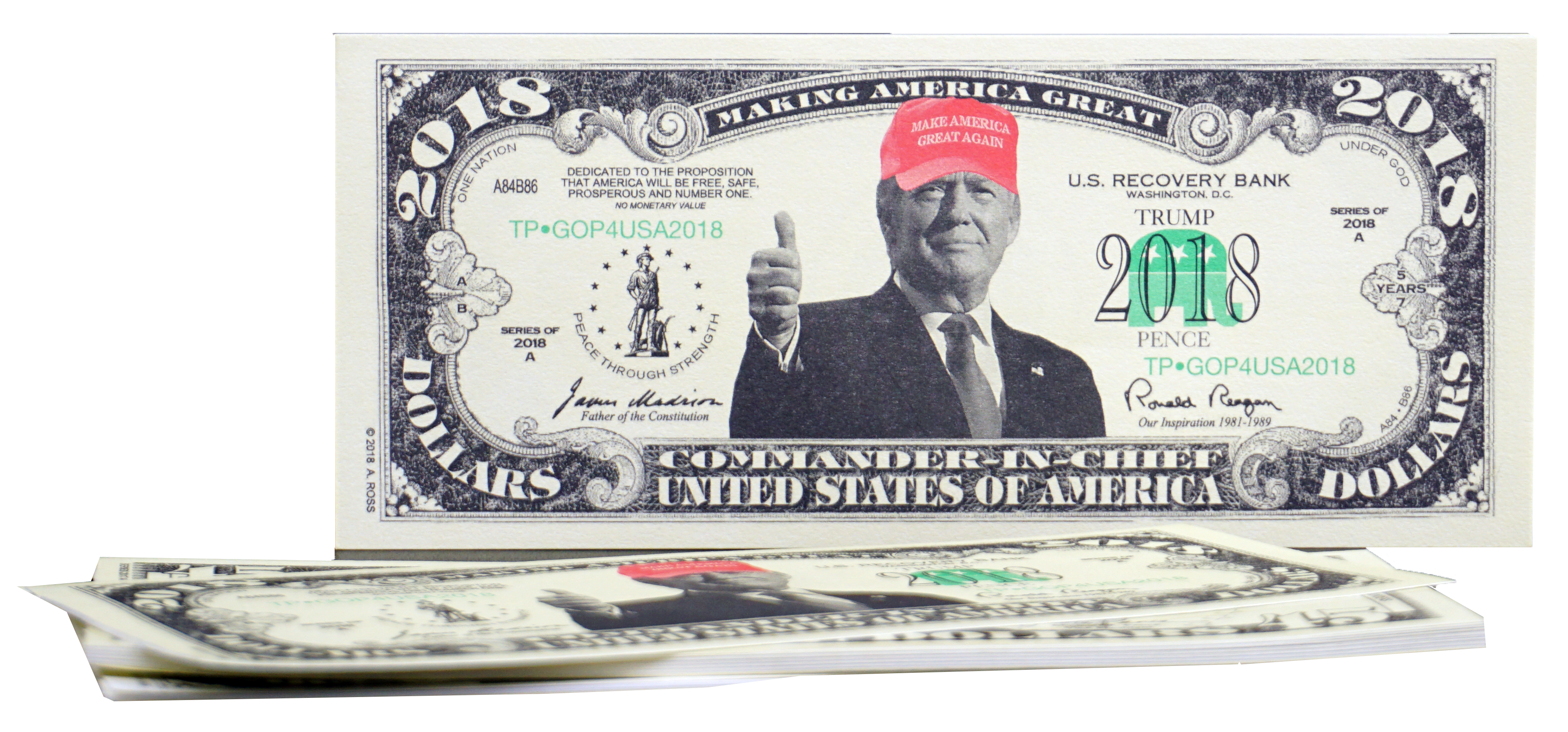 2018 Donald Trump Red Hat Dollar Bill