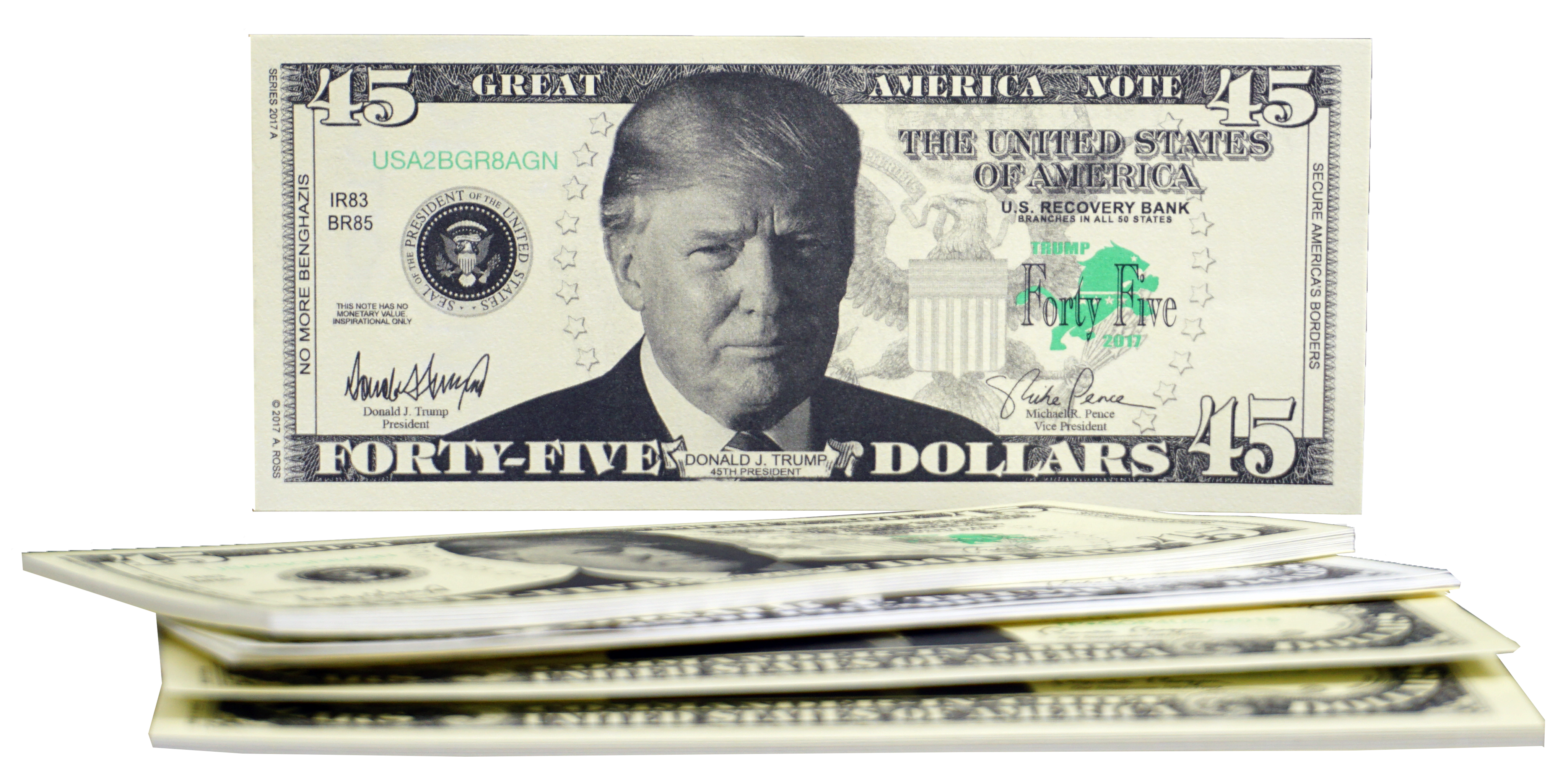 Forty-Five Dollar Donald Trump Bill