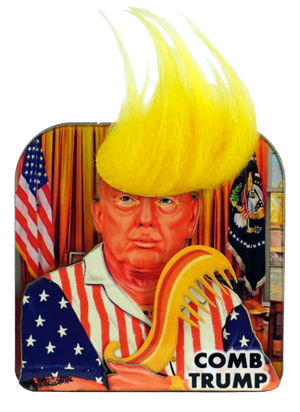 Trump 3D Wood Magnet with comb