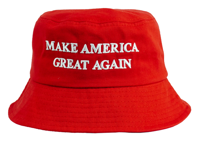 Make America Great Again Embroidered Bucket Hat Red