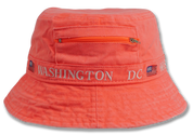 Washington DC Fisherman Bucket Hat Peach