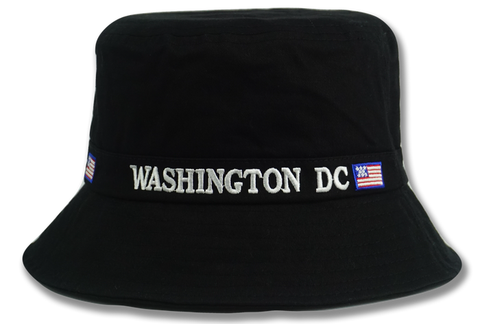 Washington DC Fisherman Bucket Hat Black