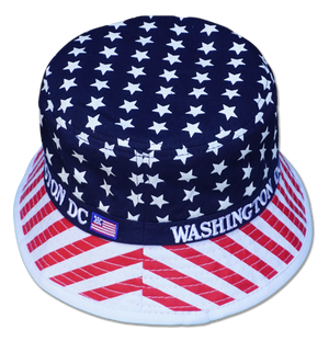 Washington DC Fisherman Bucket Hat American Flag