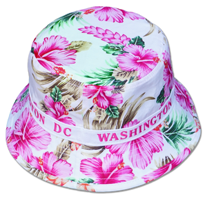 Washington DC Fisherman Bucket Hat Floral Pink