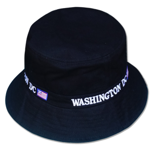 Washington DC Fisherman Bucket Hat Black