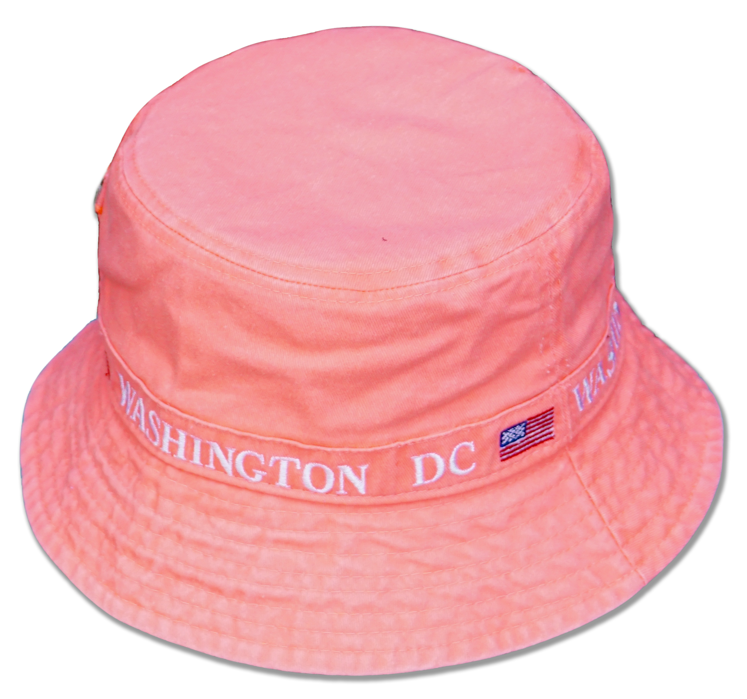 Washington DC Fisherman Bucket Hat Peach