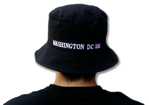 Washington DC Fisherman Bucket Hat Black