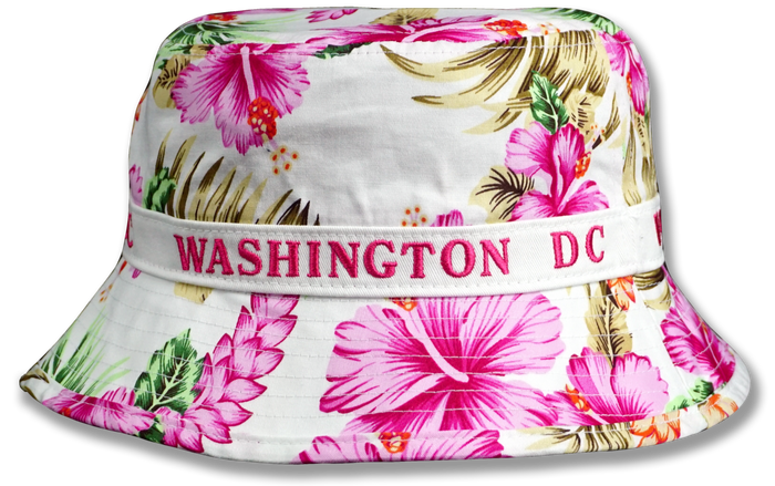 Washington DC Fisherman Bucket Hat Floral Pink