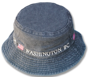 Washington DC Fisherman Bucket Hat Charcoal