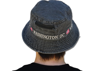 Washington DC Fisherman Bucket Hat Charcoal