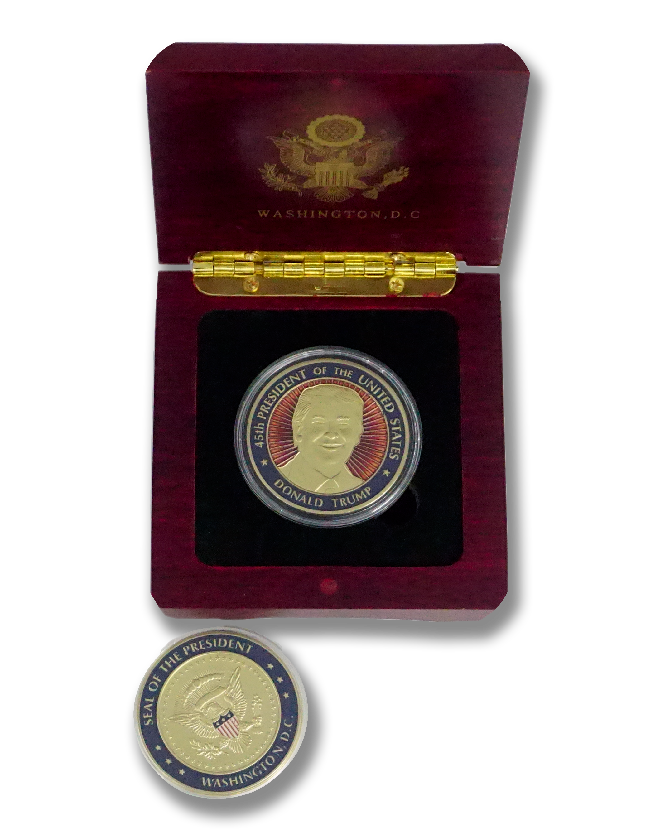 One Coin Holder Wooden Box