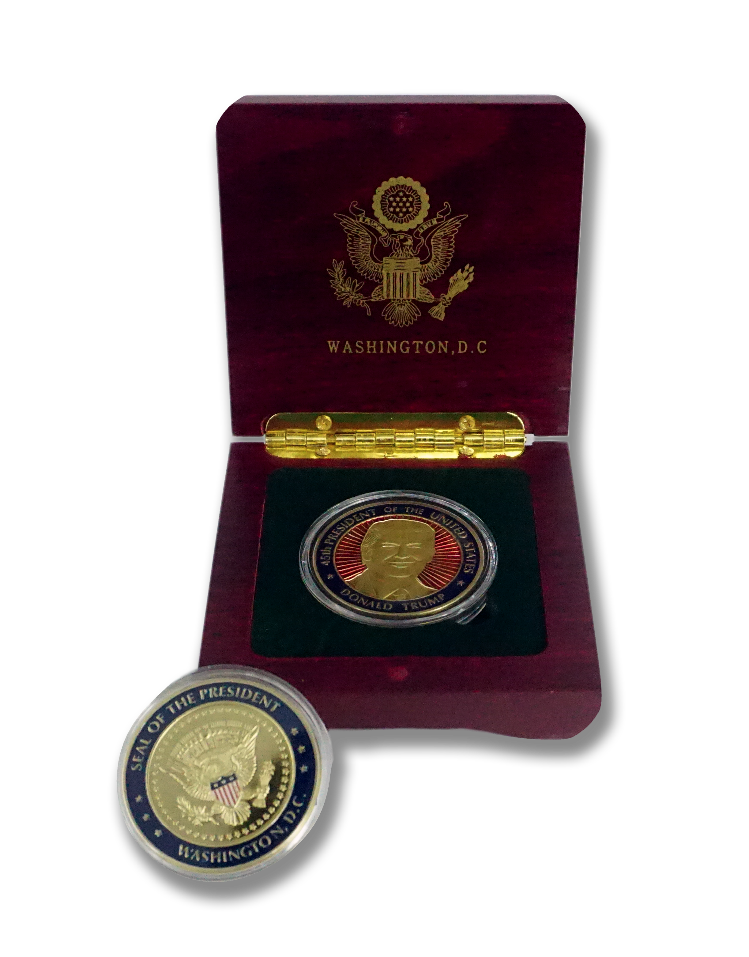 One Coin Holder Wooden Box