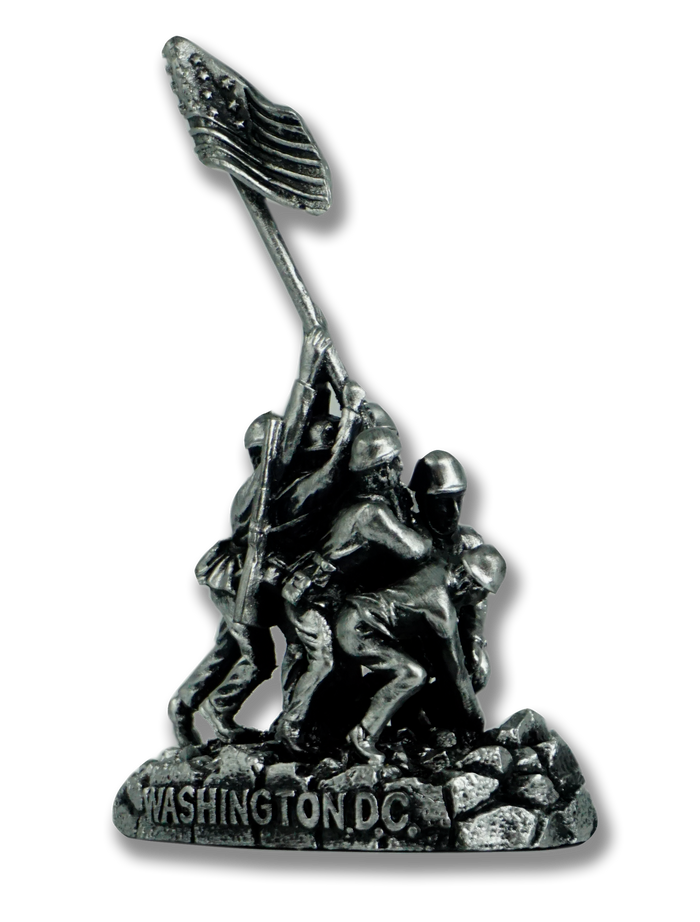 Iwo Jima Statue Silver (5.5")