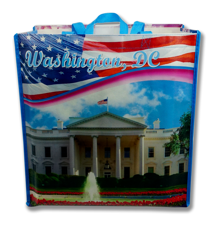 Washington DC Colorful Reusable Canvas Tote Bag