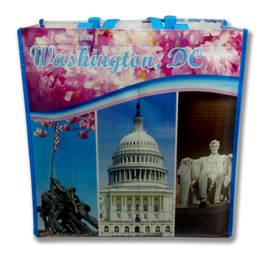 Washington DC Colorful Reusable Canvas Tote Bag