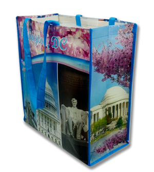 Washington DC Colorful Reusable Canvas Tote Bag