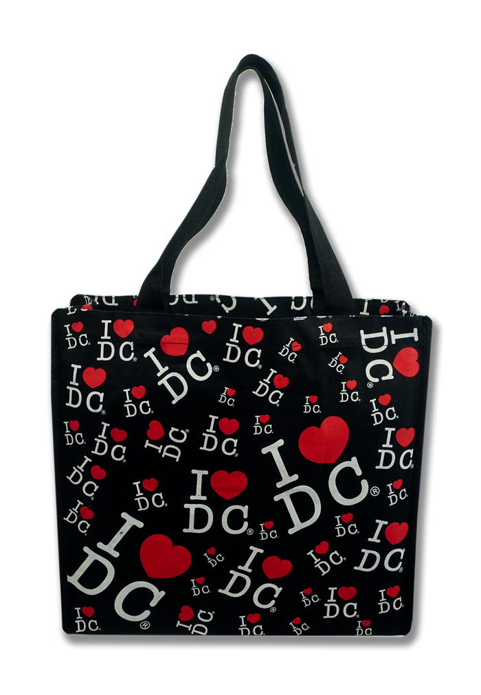 I Heart DC Written Across Tote Bag Black