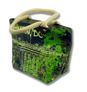 Washington DC Splatter Tote Bag Lime Green