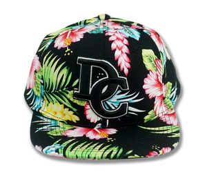 Washington DC Snapback Embroidered Baseball Cap Floral Black