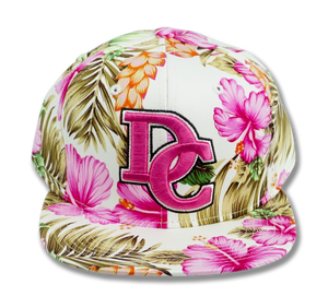 Washington DC Snapback Embroidered Baseball Cap Floral Pink