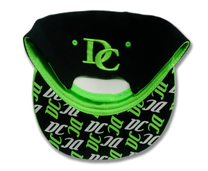 Washington DC Snapback Embroidered Baseball Cap Black/Lime