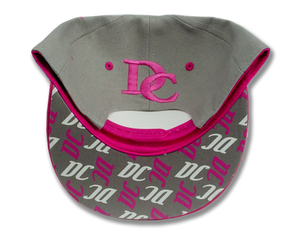 Washington DC Snapback Embroidered Baseball Cap Charcoal/Pink