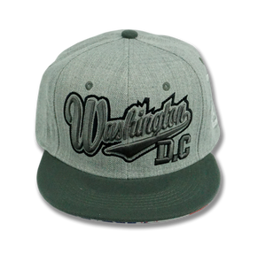 Washington DC Snapback Embroidered Baseball Cap Grey/Charcoal