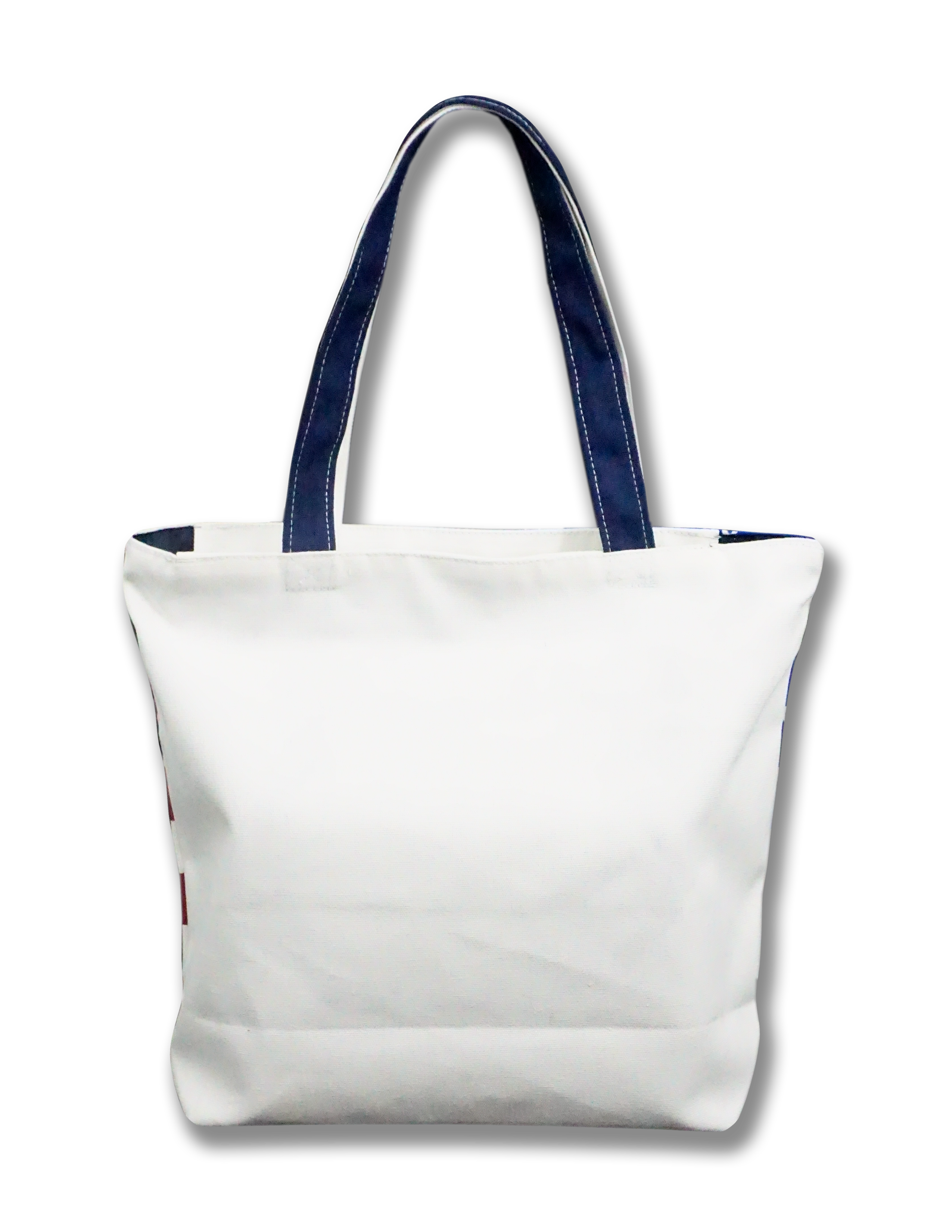 American Flag Shoulder Tote Bag White